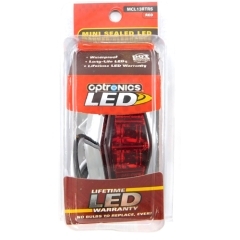 Mini Sealed LED Clearance/Marker Light Red w/ Chrome Trim Ring