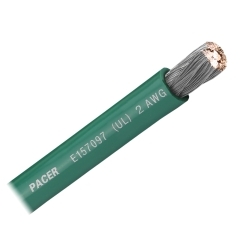 2 AWG   Green  100 FtPACER-WUL2GN-100