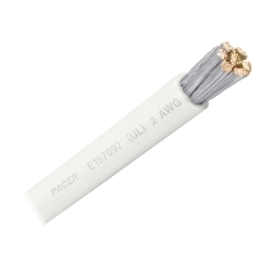 2 AWG   White  100 FtPACER-WUL2WH-100