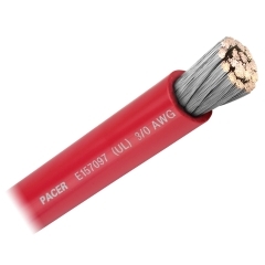 3/0 AWG  Red  25 FtPACER-WUL3/0RD-25