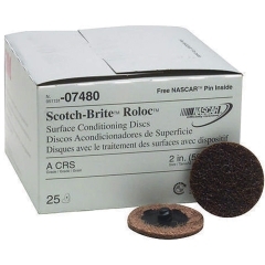 3M 07480 Scotch-Brite Coarse Grit Roloc Surface Conditioning Discs - 2 in.