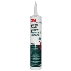 3M 08027 White Marine Grade Silicone Sealant Cartridge - 10 oz.