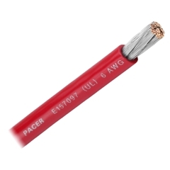 6 AWG Red - 100 foot | Pacer Marine WUL6RD-100