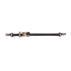 Ratcheting Tie Down Strap with Double J-Hooks and Keeper - 1 in. x 12 ft. | Boat Buckle F14060