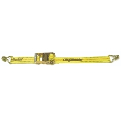 Boat Buckle F14069 CargoBuckle Ratcheting Tie Down Strap with Double J-Hooks - 2 in. x 20 ft.