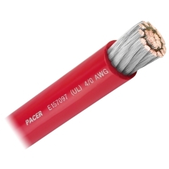 4/0 AWG Red - 25 foot | Pacer Marine WUL4/0RD-25