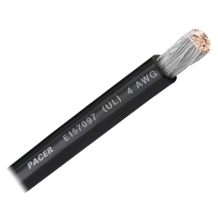 4 AWG Black - 100 foot | Pacer Marine WUL4BK-100